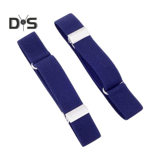 1 Pair Unisex Armband Adjustable Faux Leather 2CM Width Solid Color Elastic Shirt Sleeve Holder Arm Cuffs Bands Party Wedding Clothing Accessories