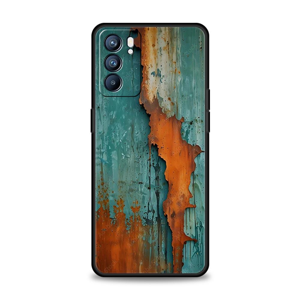 Vintage Industrial Style Rusty Phone Case For Oppo Reno 13 12 11 10 7 F Find X5 X6 A98 A80 A79 A78 A57 A54 A31 A17 Pro Soft TPU