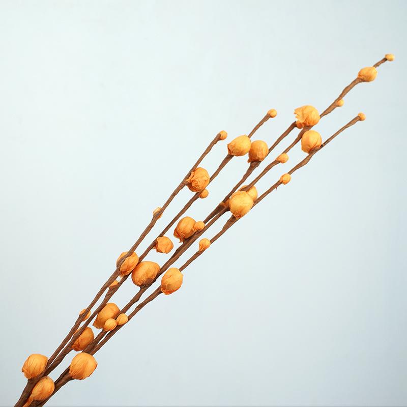 

Симуляция прямых продаж Ива серебристая, Сухие ветки Гипсофила, Большие бутоны Приземление Ива серебристая Гостиная Домашнее украшение Реквизит для съемок Big bud 110CM оранжевый