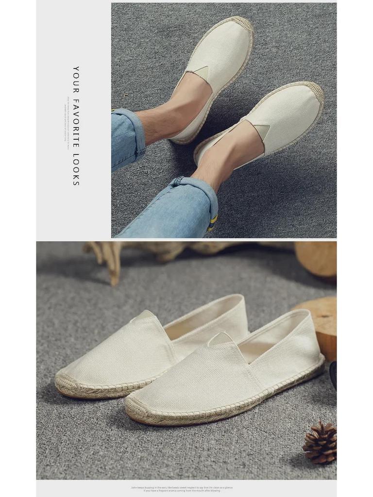 Retro Low-Top Espadrilles: Breathable, Sweat-Absorbing, Classic Loafers (Not Washable)