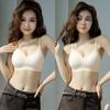 W Seamless Thin Shouler Strap Beautiful Back Support Full Fixe Cup Bra