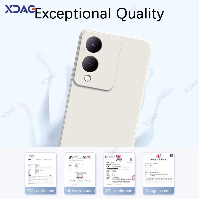 Mobile Phone Cases for VIVO Y28 VIVOY28 5G 6.56" 360 Soft Luxury Square Liquid Silicone Back Cover Waterproof Bag Armor