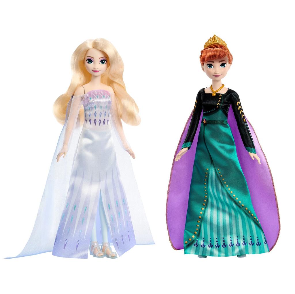 Mattel Disney Frozen Anna/Elsa (2-Doll Set) [Dress-Up Doll] [Ages 3 and Up] HMK51
