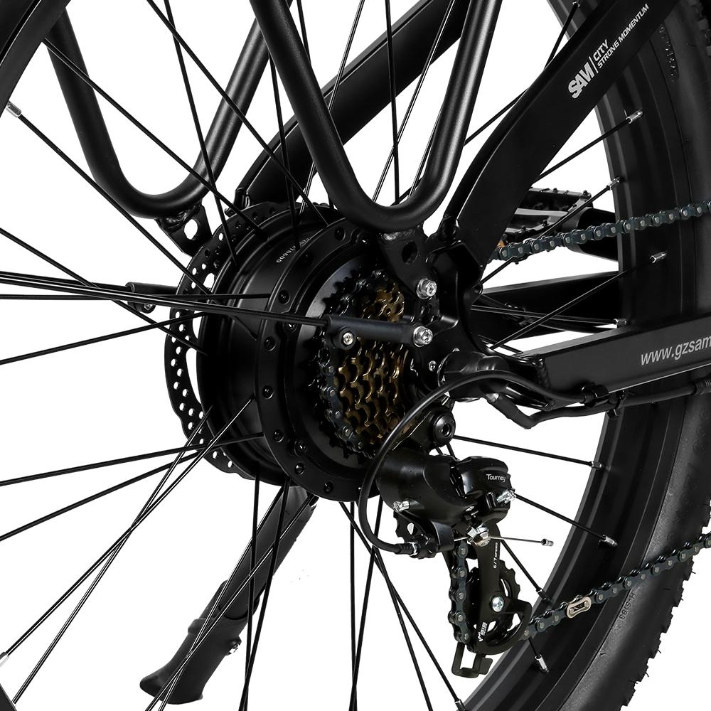 Bicicletă Electrică Samebike RS-A01 Plus Motor 750W Baterie 48V 14Ah Anvelope Groase 26*3.0 inch Bicicletă Electrică de Oraș pentru Navetă cu Cadru Jos