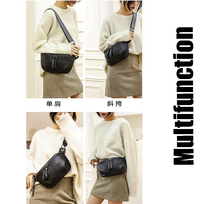 Женская сумка на плечо из натуральной кожи с луной — фото 3