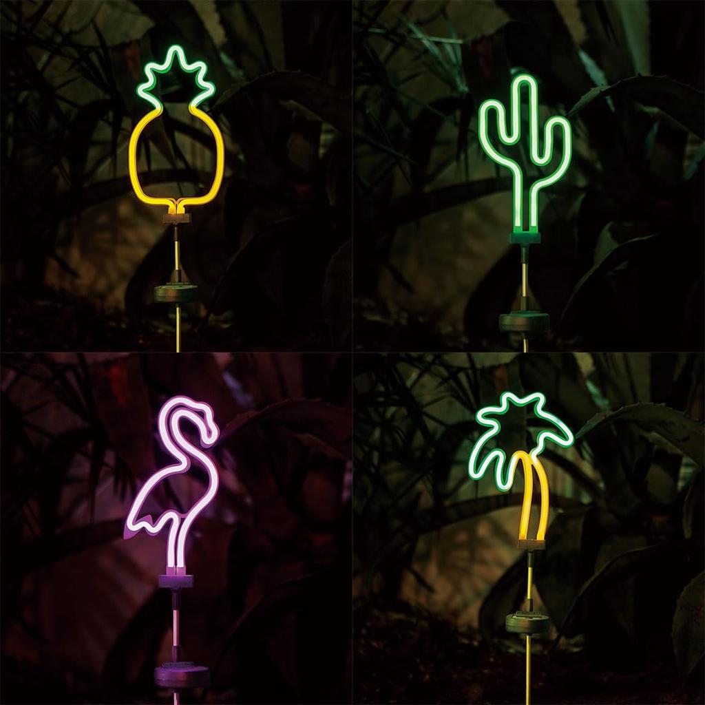 Dulton Solar Neon Light Pine Easygoing and Lively Neon Sign Garden Exterior Lighting Height 780mm Width 160mm Depth 12mm NB-0543PA