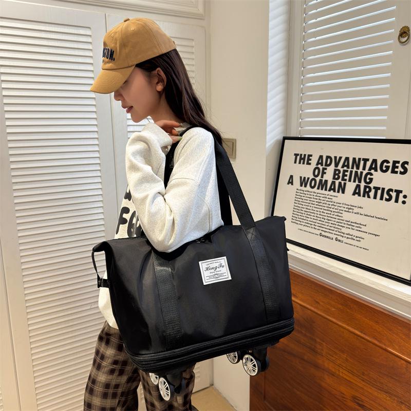 Expandable Travel Luggage: Multi-Function Bag with Wet/Dry Separation for Fitness, Sports, Maternity, and More