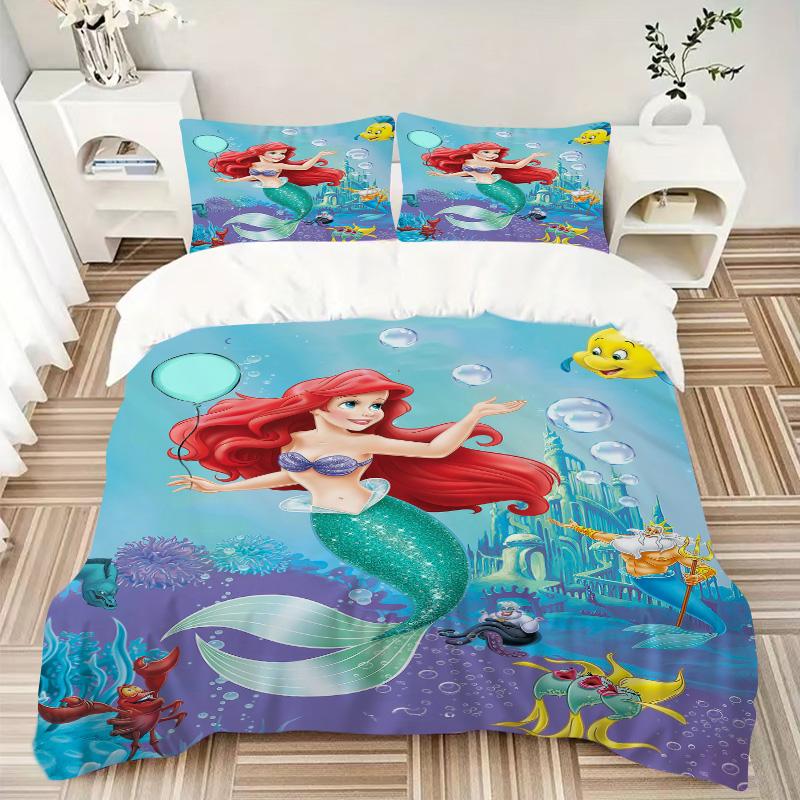 Underwater Mermaid Adventure Print 3Pcs Bedding Setduvet Cover With 2 Bedropillowcase Home Birthday Gift