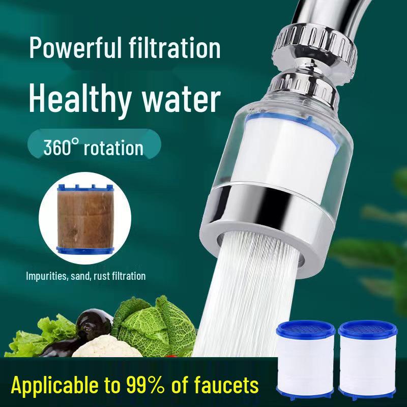 360° Rotating Splash-Proof Shower Head with Built-in Water Purifier and Pressure Booster