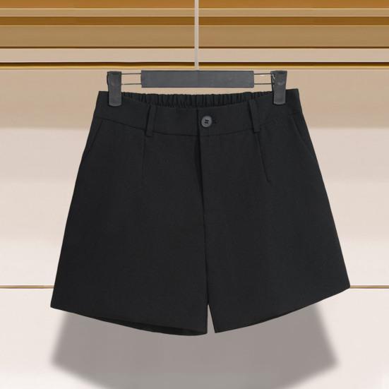 Short Pants A-line Keep Cooling Office Lady Chic Solid Color Women Shorts Garment