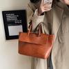 2025 Large Capacity Women's Stone Texture Retro Tote - Trendy Korean Style Handbag