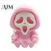 Desktop 3D Printed Skull Decor Halloween Ghost Statue, Cartoon Skeleton Sculpture, Textures Cute Dark Aesthetic Room Accessories Compact Horror