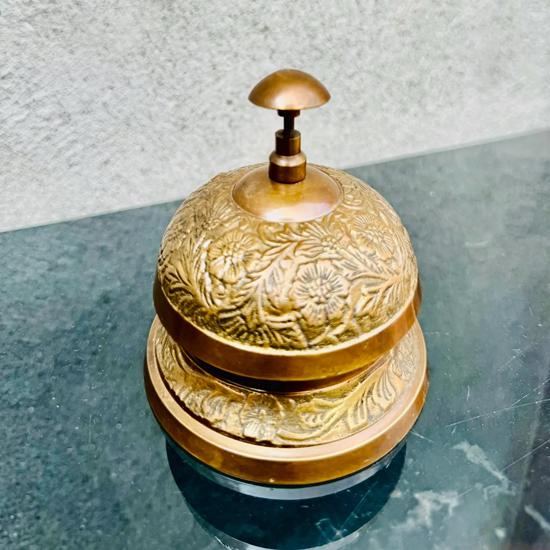 Brass Calling Bell Reception Desk Art Deco Table Decor Bell Counter Bell Office Birthday Anniversary Christmas Gift