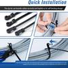 500-100PCS Screw Hole Cable Ties Reusable Fixed Nylon Cable Ties Self-locking Cord Ties Straps Fastening Loop Office Organizer