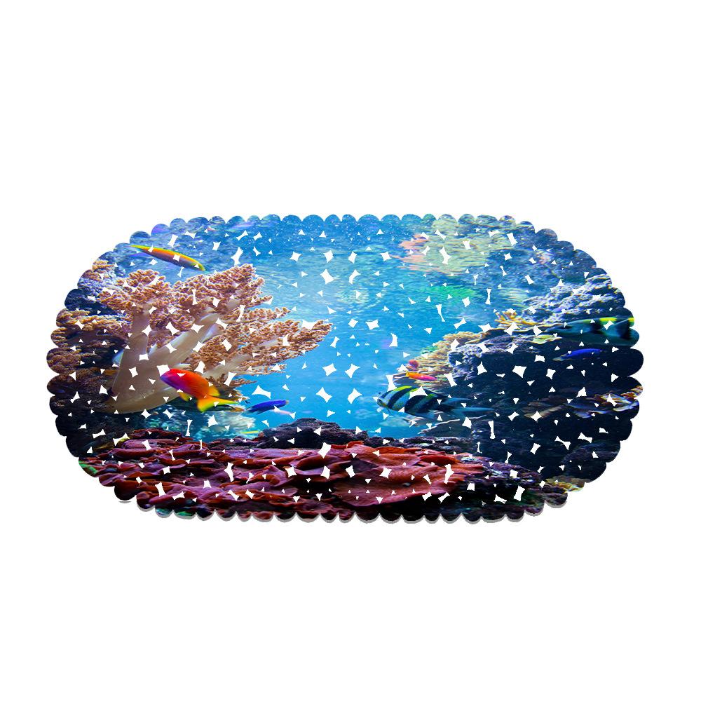 Underwater World Bathroom Mat Bath Room Floor Mat Pvc Bathtub Non-Slip Mat Waterproof Bath Foot Mat Pattern Available