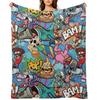 Graffiti Throw Blanket Fashion Sofas Decoratives Sleeping Bag Flannel Fabric Blankets