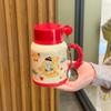 Cute retro kettle high value boys and girls ceramic mug with lid large capacity water cup birthday gift practical