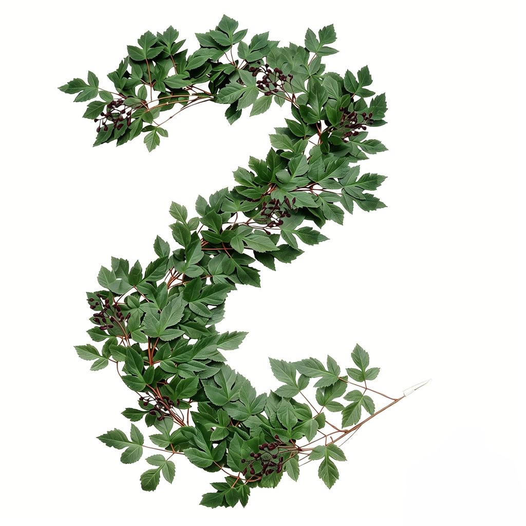 Artificial Vine Garland for Home and Outdoor Decoration Realistic Leafy Branches with Berries Flexible and Durable Faux Greenery Garland