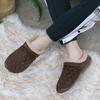 Winter Men Slippers With Thick Plush Indoor Mens Fur Slides Plus Size 47 48 Warm Bedroom Men's Shoes House Slipper Shoes Male