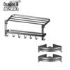 Longdai Wall-Mounted Space Aluminum Bathroom Storage Shelf 2-Piece Set