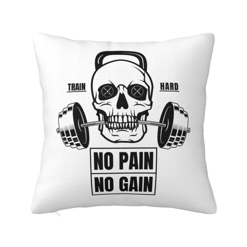 Bodybuilding Gym Throw Pillow Case cm Sofa Fitness Muscle Cushion Cover Soft Polyester Pillowcase Doublesided Printing