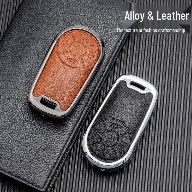 Double-Sided Leather Key Case for ORA Good Cat GT & Lightning Cat - Full Coverage, No Signal Block