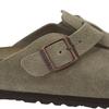 Birkenstock Boston Soft Footbed Suede Narrow Fit Taupe Unisex Sneakers Tan 0560773