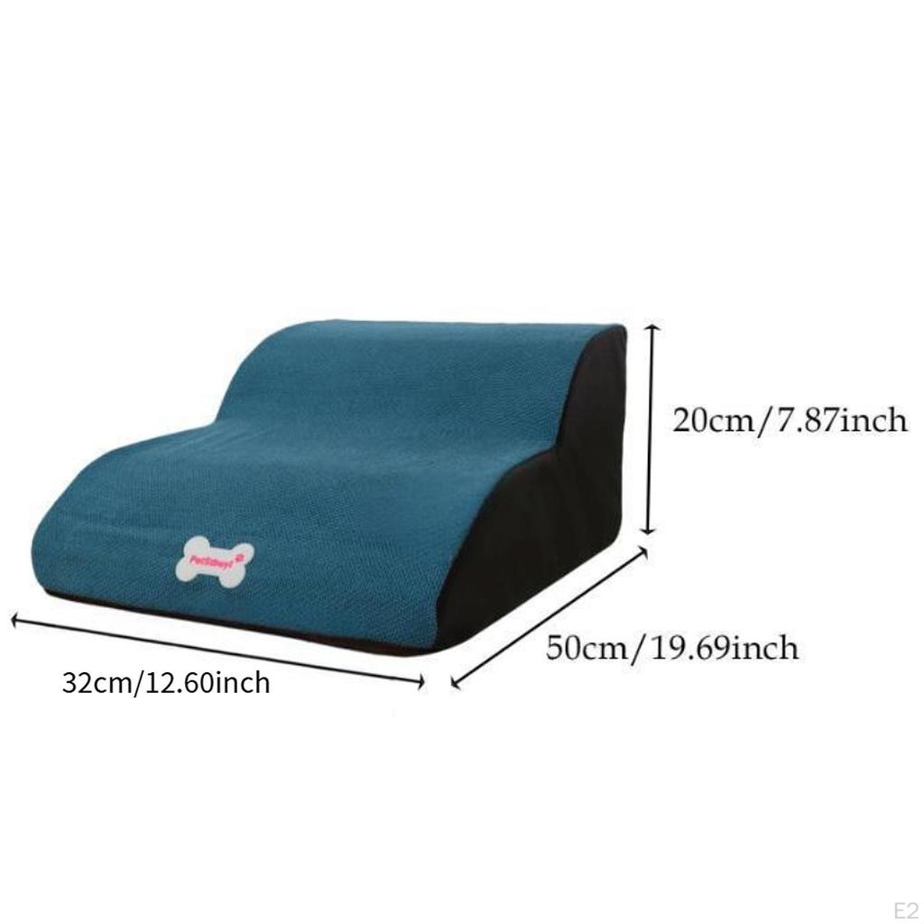 Dog Staircase with Washable Cover, Hundred Ramp, Levels for Small Pets Cats Older Dogs