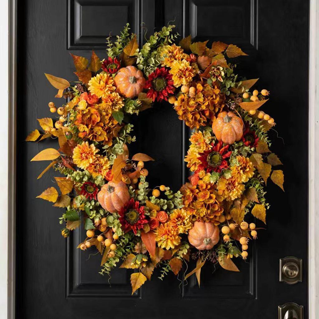 Simulated Flower Wreath Home Door Decoration Flower Wreath Festival Door Decor For Home Party