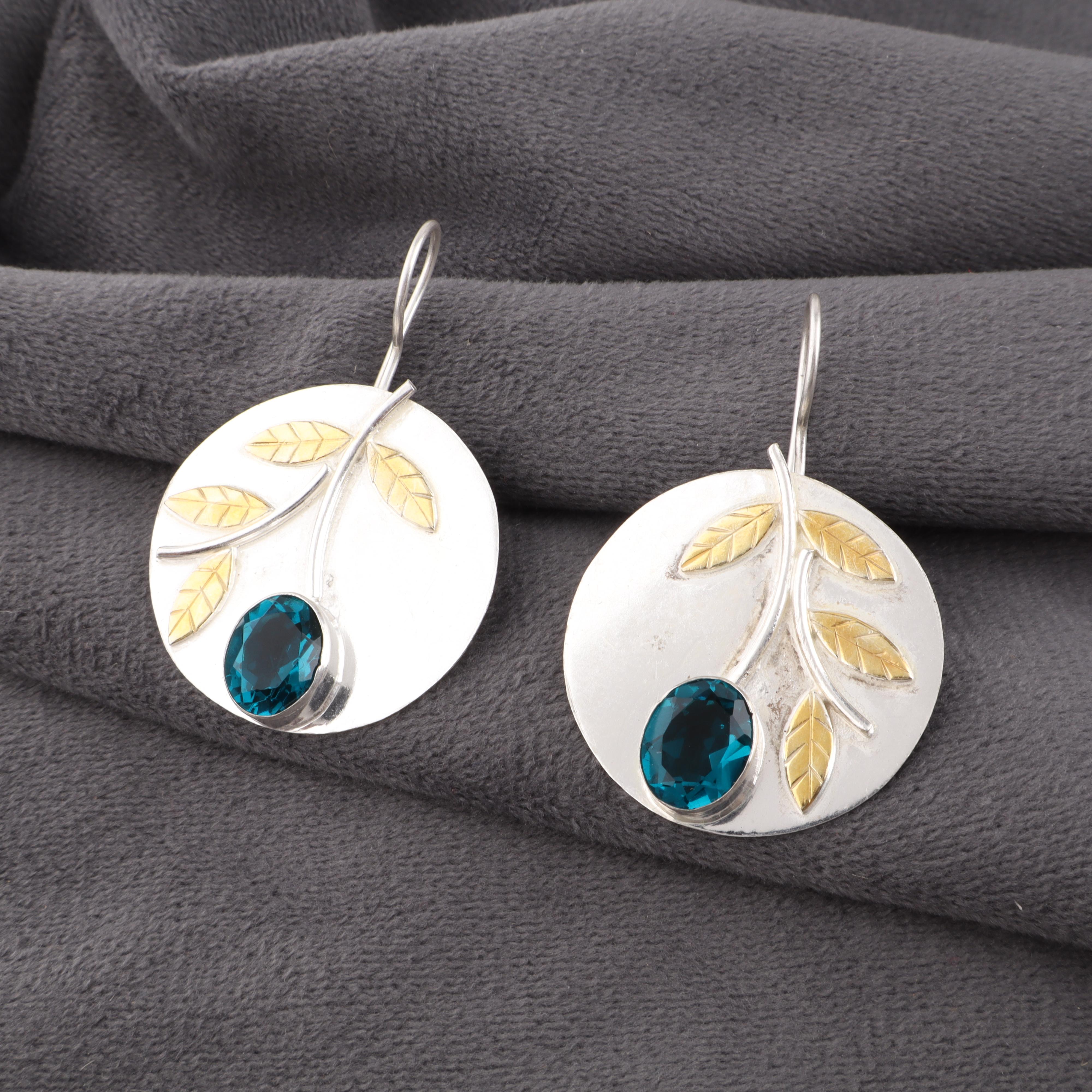 

Апатит Ювелирные изделия из серебра ручной работы, Серьги из стерлингового серебра 925 пробы, Красивые ювелирные изделия с драгоценными камнями ручной работы, Серьги с апатитом для нее 1.73 Inches синий