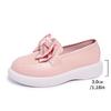 Summer New Solid Color Retro Small Leather Shoes Women's Large Size Platform College Bow