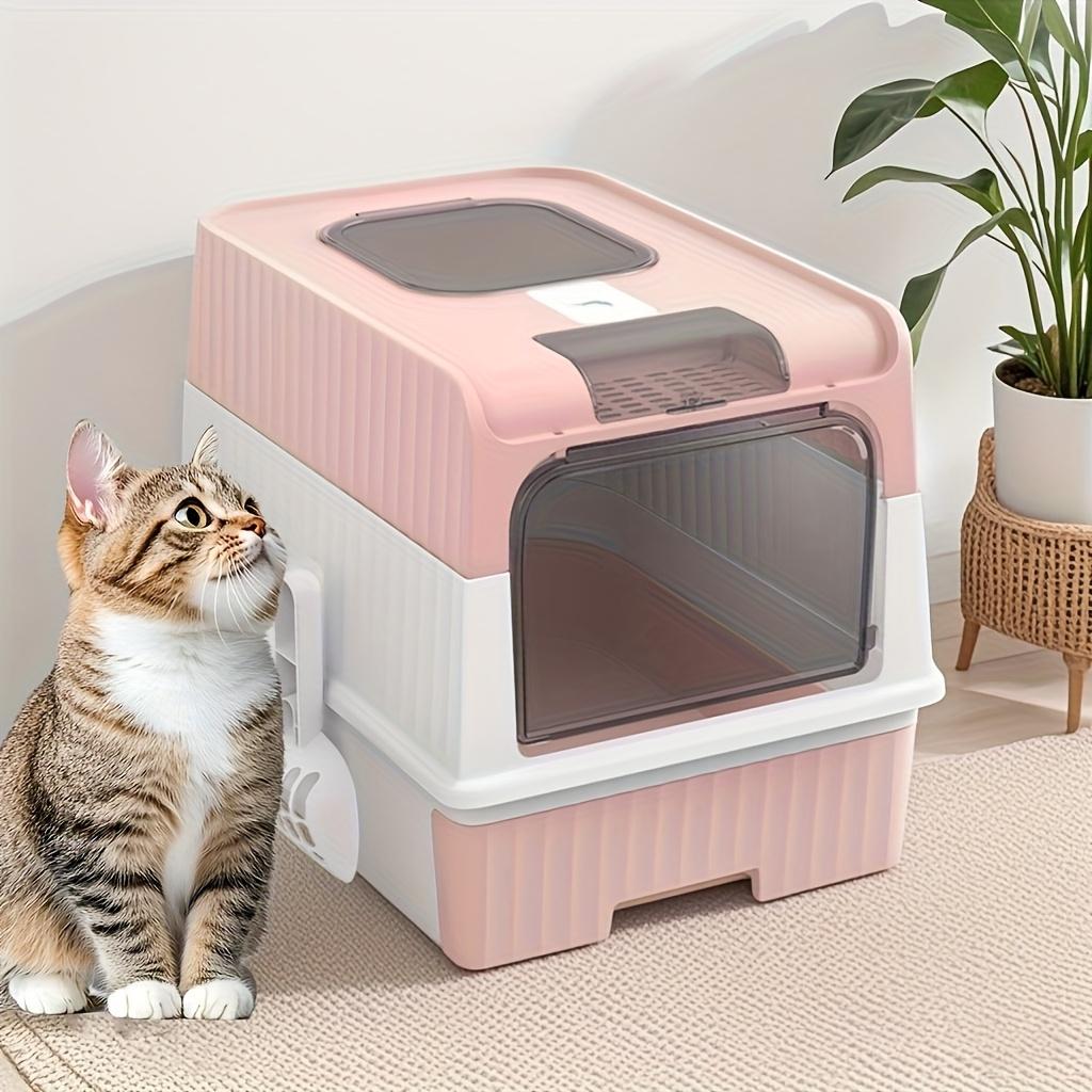Full Enclosure Detachable Drawer Style Cat Litter Box with Cat Litter Scoop Included