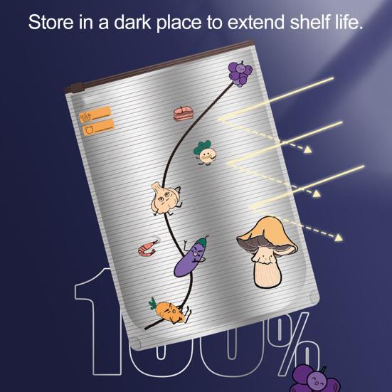 10Pcs Aluminum Foil Sealable Bags Resealable Stand Up Freezer Bags Reusable Vacuum Zipper Pouches with Label for Vegetable Fruit Meat