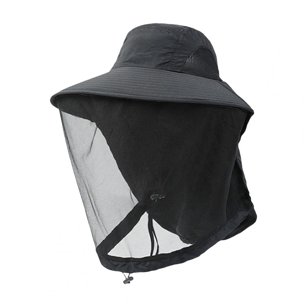 

Anti-UV Sports Hat Fishing Insect Protective Cap Breathable Full-Mesh Head Net Hat Camping Hiking Hat Adjustable Unisex Hat чёрный