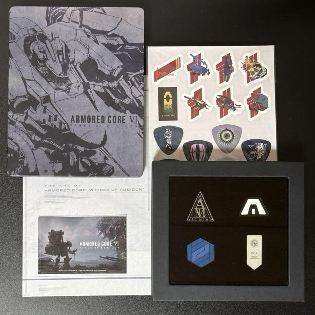

[USED] Armored Core 6 Art Book Sticker Logo Pin Steel Case