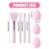 Sada štětců na make-up se 3 houbičkami na make-up pro tekutý make-up, pudry, korektory, tvářenku, aplikátor na oční stíny Dárky na Valentýna