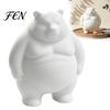 Customizable Bear Figure for Kids Chubby Figurine, 3D Printed DIY Paintable Fat Cute Figurine Home Decor Statue, Minimalist Desktop Ornament,