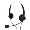 Telephone Headset Noise Reduction Binaural RJ9 Plug Corded Business Headphone with Mic USB Sound