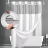 Tenda da Bagno a Doppio Strato con Pesi Magnetici Tenda Divisoria con Motivo a Waffle Tenda da Doccia Hotel