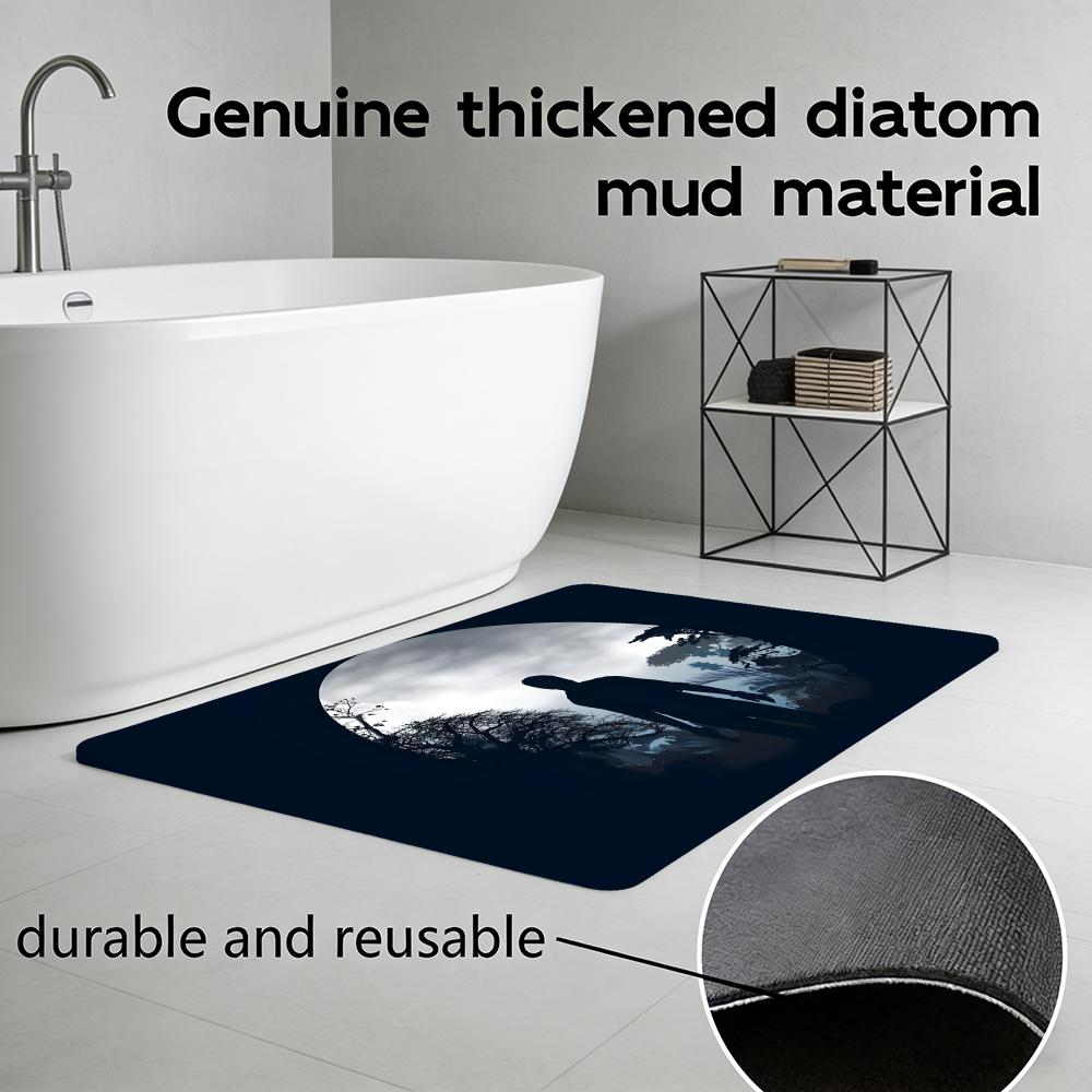 Game U-Uncharted Floor Mat Diatomite Bath Mat, Quick Dry Absorbent Non-Slip Door Mat