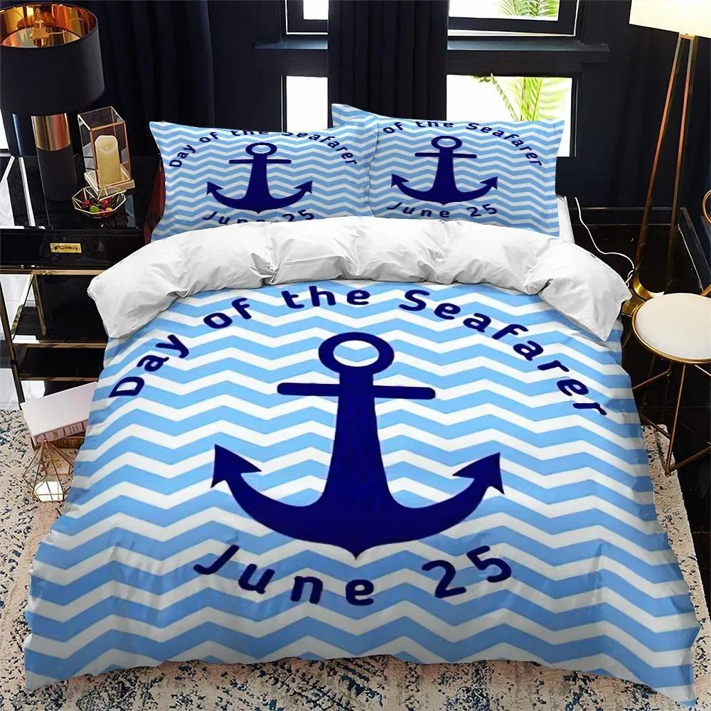 Dekbedovertrekset nautische serie queen calico Twin size dekbed beddengoedset Eenpersoons complete set