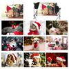 Pet Themed Christmas Photography Backdrop,Party Banner,Wall Decor,for Parties Backdrops,Holiday Decor,Photo Studio