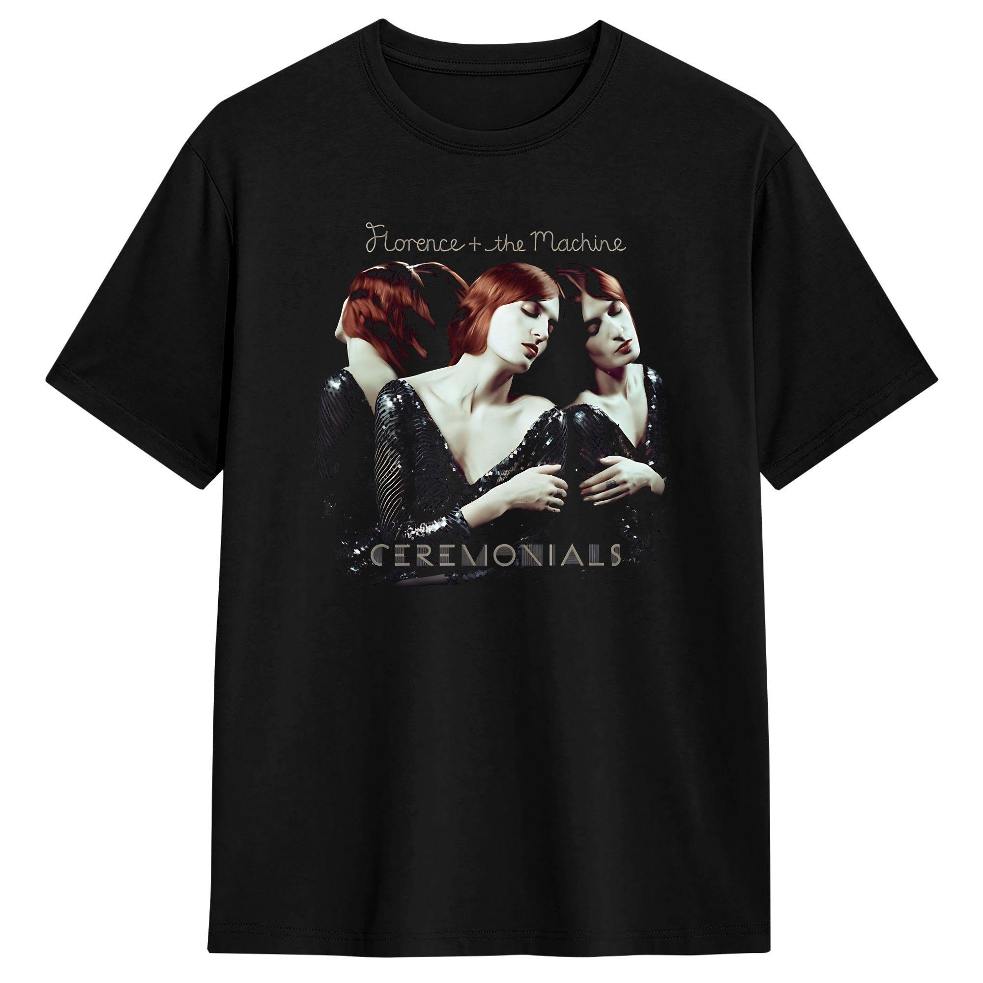 

Florence + The Machine Everybody Scream Tour T Shirts Men s Cotton Vintage T-Shirt Crewneck Tees Short Sleeve Clothing 5XL 6XL 5XL різнокольоровий