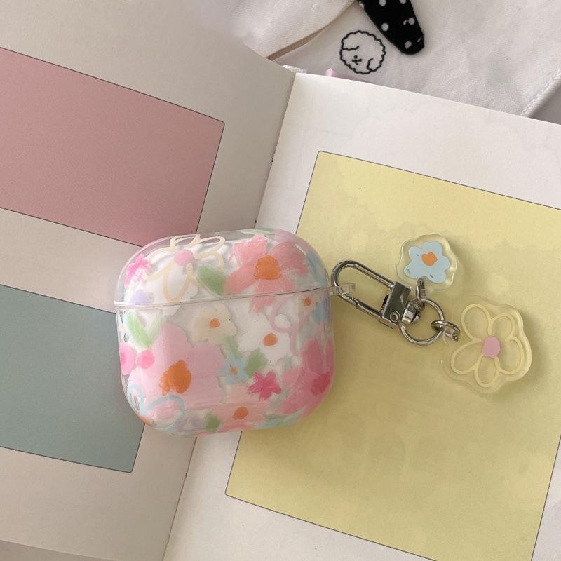 Spring flower oil painting applies to Apple AirPods 3rd generation protective case Pro earphone case 2022 new wireless 4 simple