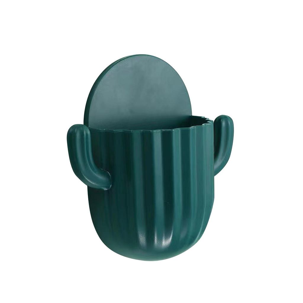 Cactus Wall-mounted Storage Tube Free Punching Wall-mounted Mobile Phone Remote Control Storage Box