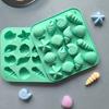 Starfish Shape Silicone Chocolate Mold 16 Cavity Ice Cube Tray Marine Animal Mold  Candy Making
