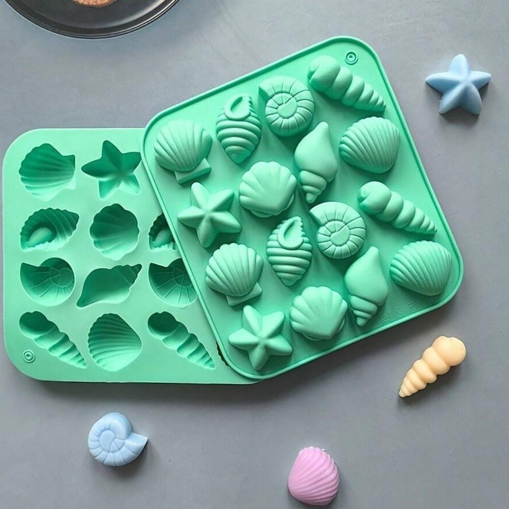 Starfish Shape Silicone Chocolate Mold 16 Cavity Ice Cube Tray Marine Animal Mold  Candy Making