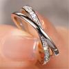 Cross Ring Lady Trendy Jewelry Brilliant AAA Cubic Zirconia Stylish Daily Accessories for Women
