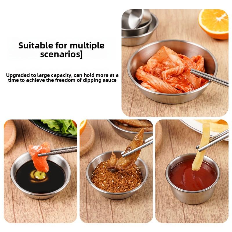 304 Stainless Steel Portable Dipping Sauce Box for Barbecue Mini Seasoning Container