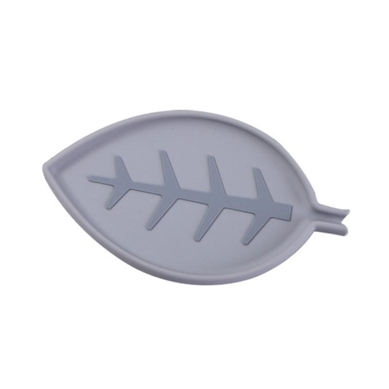 

1PC Leaf Shape Silicone Soap Dish, Drainage Soap Holder for Shower, Portable Travel Soap Case, Home and Outdoor Use